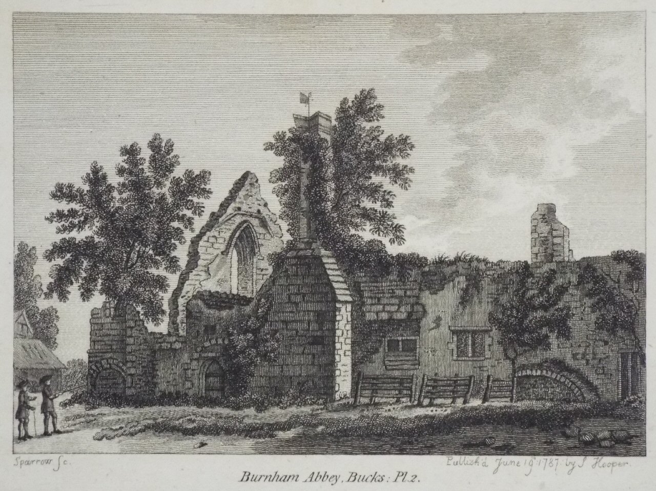Print - Burnham Abbey, Bucks: Pl.2. - 